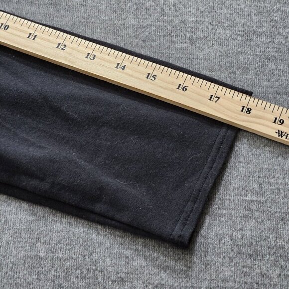 Simon Chang Top XL Womens Black Pink Ribbon 3/4 Sleeve V Neck Y2K Office Boho - Picture 6 of 11